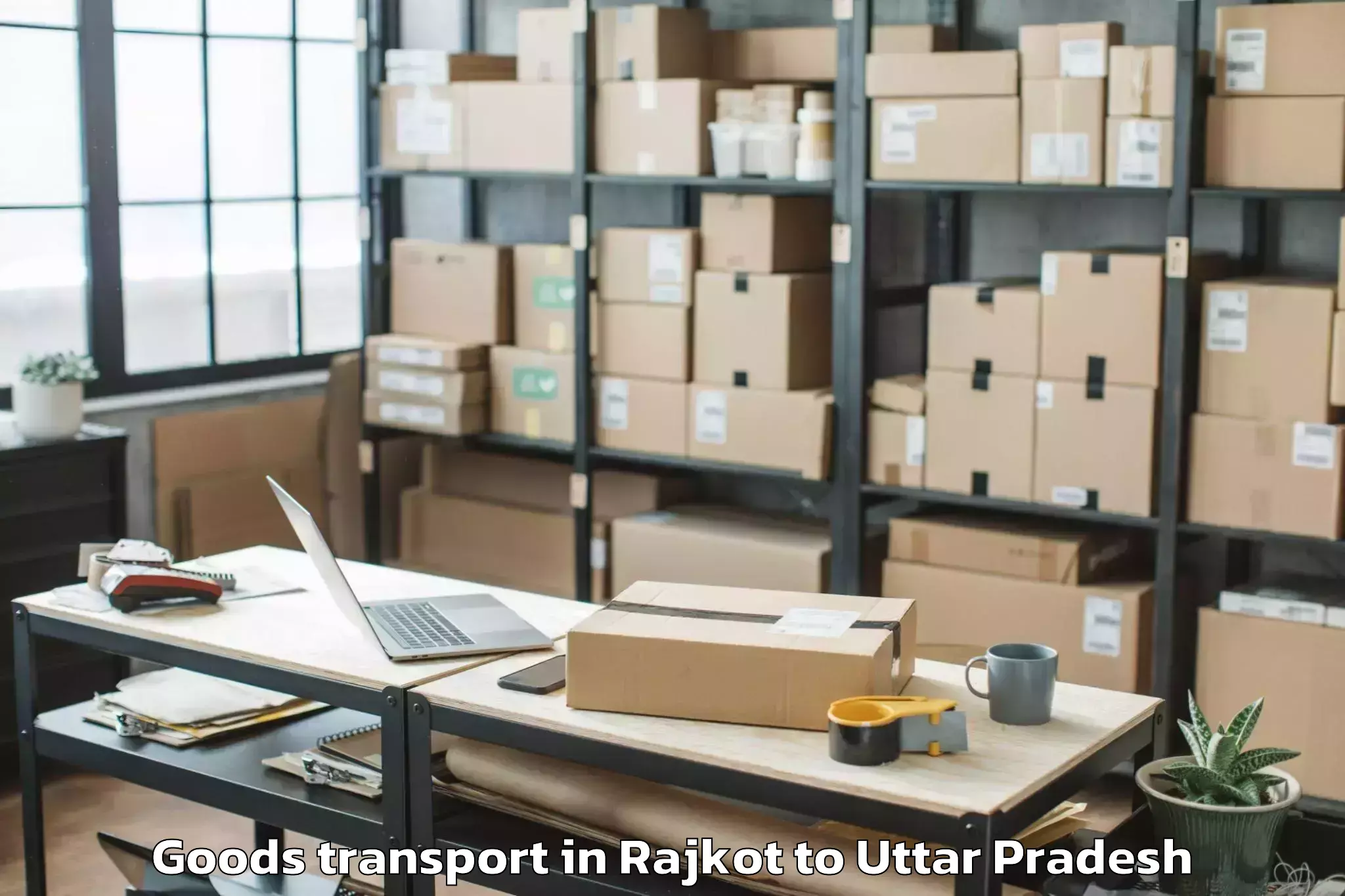 Discover Rajkot to Abhilashi University Varanasi Goods Transport